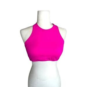 Victoria's Secret Swim Halter Tankini Bikini Built In Bra Pink Size Medium Beach